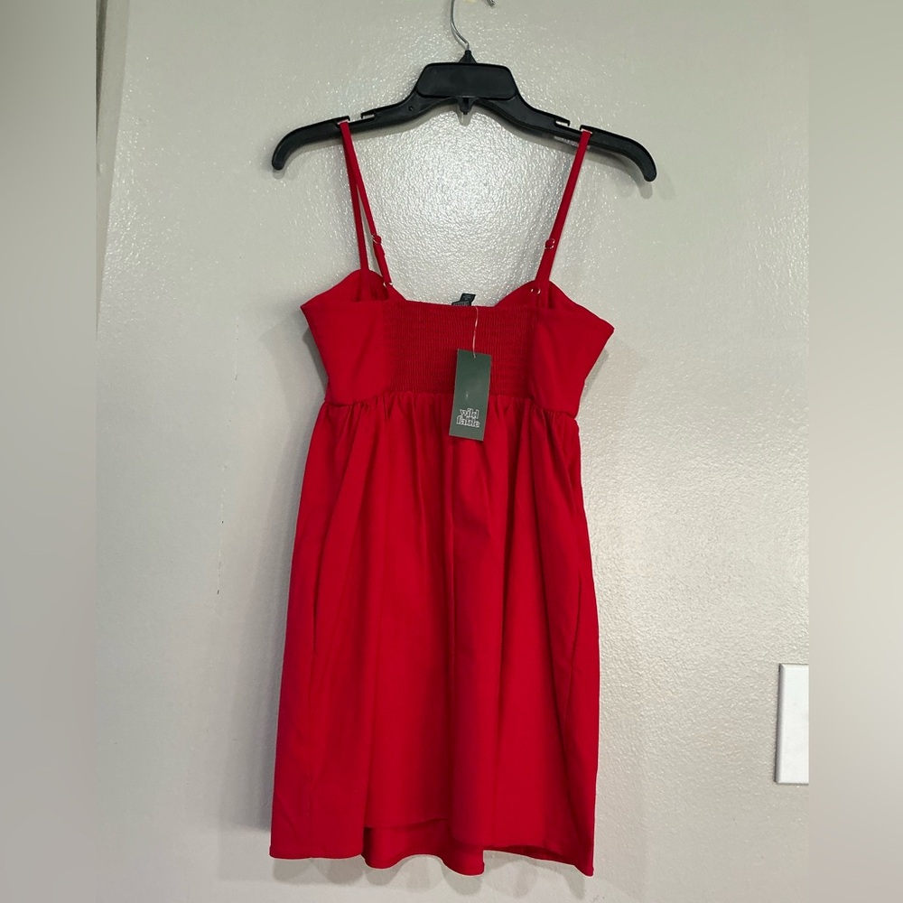 NWT Women’s Mini Dress. Red XS - Picture 8 of 9
